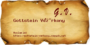 Gottstein Várkony névjegykártya